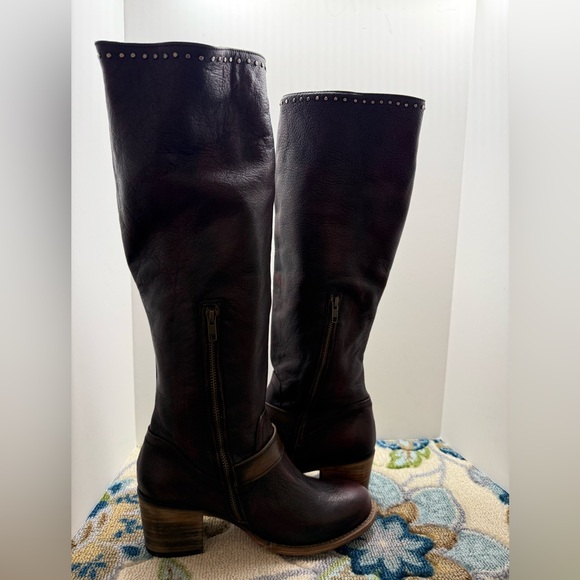 Freebird Tall Knee High Side Zip Boots Burgundy 11 NWT - Picture 7 of 8